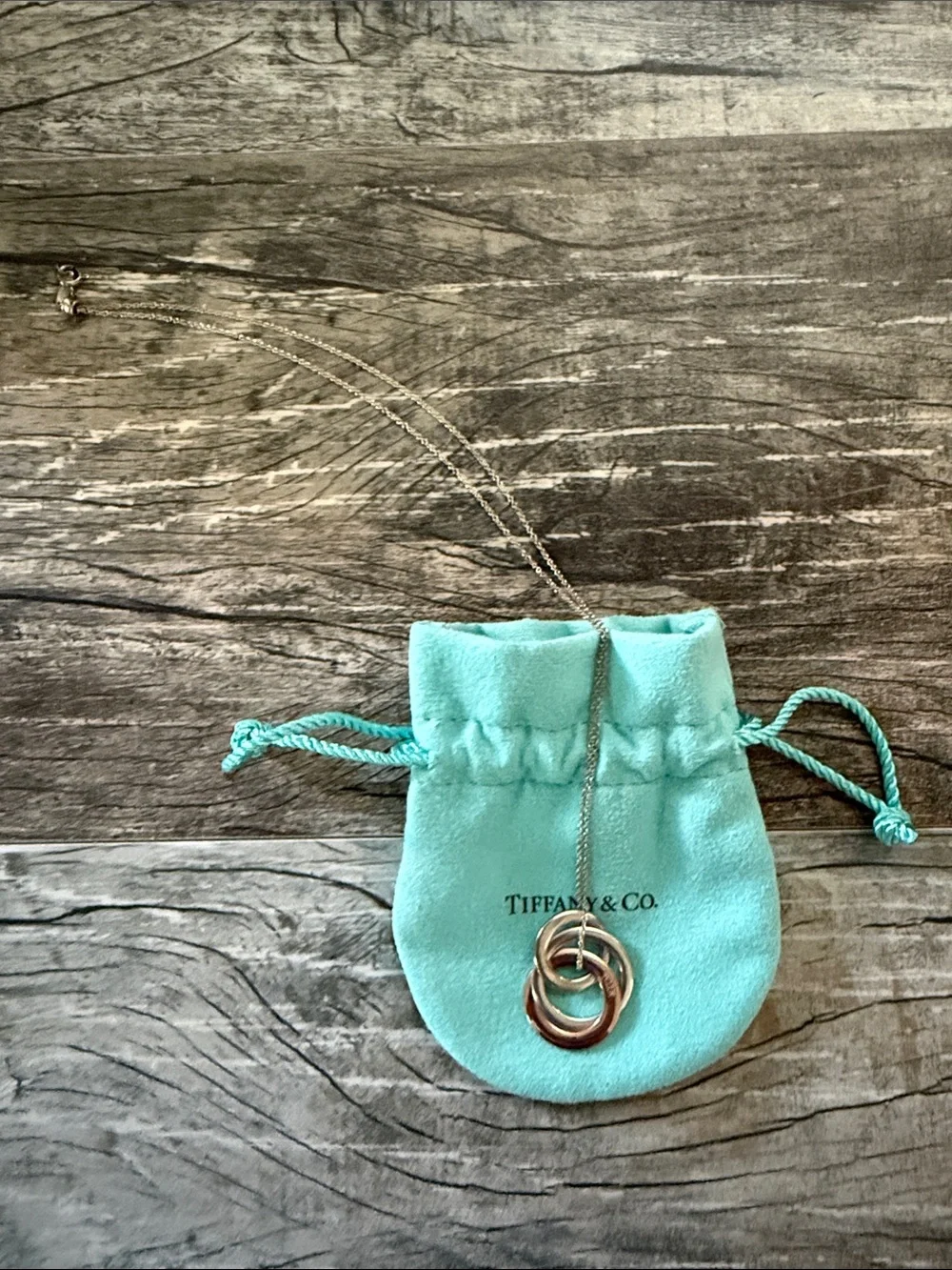 Classic Interlocking Circle Necklace - Picture 3 of 3
